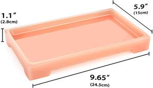 Plateau de rangement de salle de bain en polyrésine, plateau de vanité en résine à usage domestique, organisateur de table pour bougies savon serviette <span class=keywords><strong>parfum</strong></span> - Product Image 5