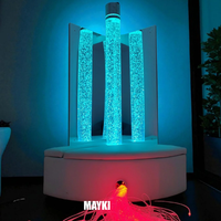 Tube à bulles d'eau LED apaisant de 5 pieds et 6 pieds, expérience sensorielle, lampe à bulles d'eau changeante de couleur, poisson interactif, tubes lumineux à bulles