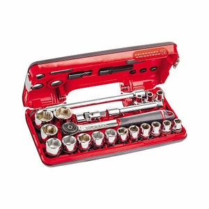 Jeu de douilles à chocs Usag 1/2 pouce en acier au chrome-vanadium avec barre d'extension, kit d'outils manuels - Product Image 1