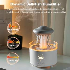 Nueva Lámpara Nocturna LED con Forma de Medusa y Nube de Lluvia, Difusor de Aroma, Humidificador Ultrasónico, Control Remoto, <span class=keywords><strong>Cascada</strong></span> de Plástico para el Hogar - Product Image 2