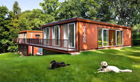 Villa mobile préfabriquée pliable extensible 20ft 30ft 40ft pour l'exportation aux États-Unis, acceptant la personnalisation privée, 30 ans sans entretien