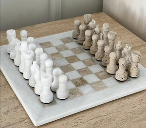 SAIDKOCC - Juego de <span class=keywords><strong>Ajedrez</strong></span> de Mármol Natural, Decoración Creativa Retro, Piezas de <span class=keywords><strong>Ajedrez</strong></span> de Lujo, Múltiples Colores, Estilo <span class=keywords><strong>Moderno</strong></span> - Product Image 2