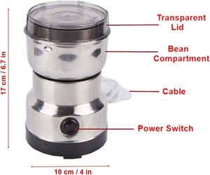 Electric Portable Stainless Steel Spice Grinder Coffee Chopper Detachable Cup Dishwash-Free Blade Touch Control for Household - Product Image 3