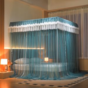 Nouvelle <span class=keywords><strong>moustiquaire</strong></span> de lit carrée de style princesse, romantique, de rêve, européenne, avec support - Product Image 3