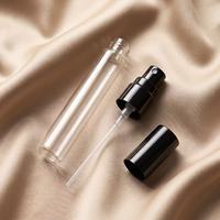 Flacon atomiseur en verre de 5 ml, 10 ml, 15 ml avec 3 couleurs de capuchons (noir, or, argent) – Contenant de parfum vide cylindrique et fin