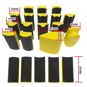 Blocs de ponçage en mousse pratiques en forme de <span class=keywords><strong>cale</strong></span> rectangulaire, <span class=keywords><strong>à</strong></span> fixation auto-agrippante, en promotion - Product Image 1