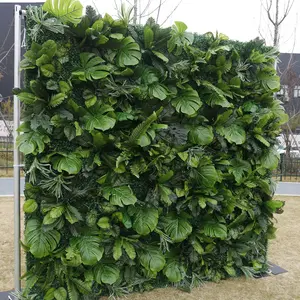 가장 저렴한 녹색 벽 웨딩 장식 롤 업 패브릭 인공 녹색 식물 배경 천 커튼 패널 식물 잔디 벽