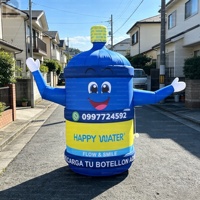Gigantesque figurine gonflable publicitaire en forme de seau d'eau ou de bouteille de boisson pour la vente au détail