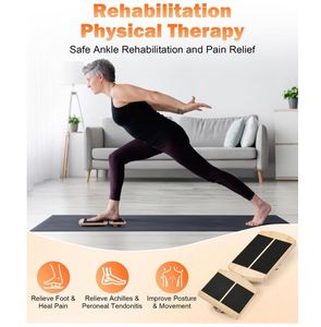 Renforçateur de <span class=keywords><strong>cheville</strong></span> en <span class=keywords><strong>bois</strong></span> personnalisé, planche d'équilibre à une seule jambe, renforçateur de pied artisanal pour fasciite plantaire, tendinite d'Achille, OEM - Product Image 5
