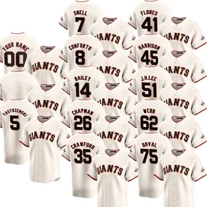 2024 Hombres San Francisco Giants Home Limited Jersey Camisetas de béisbol blancas Aceptado a medida