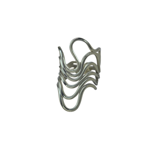 Anillos de Moda de Acero Inoxidable 316L con Baño de Oro PVD, Diseño Ondulado, Joyería de Diseño Sostenible y Resistente - Product Image 2