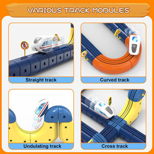 Juguete Educativo STEM de 148 Piezas, Pista de Carreras de Coches, Set de <span class=keywords><strong>Tren</strong></span> <span class=keywords><strong>El</strong></span>éctrico con Pistas de Carreras Flexibles en 3D para Niños - Product Image 3