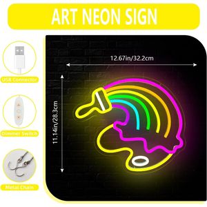 Enseignes néon LED Paint Dreams, à intensité variable, alimentées par USB, lumière d'ambiance, décoration de vitrine, lumière indicatrice de rue, personnalisables 5V - Product Image 4