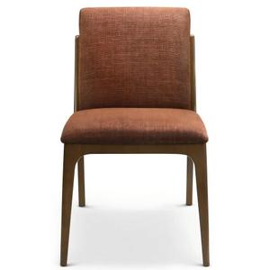 Chaise de salle à manger moderne Grivelle en tissu orange (lot de 2) pour coiffeuse, salle à manger, cuisine, restaurant avec pieds en bois massif - Product Image 5