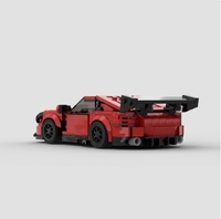 MOC City Famous 302 Red Sports Super Racing Car Model 1:35 Scale Plastic DIY Assembly Bricks Building Blocks Sets for Unisex