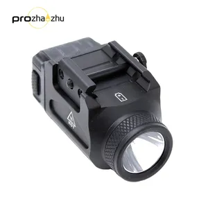 Senter LED taktis Mini IPX5, lampu sorot terpasang berburu 500 Lumen dengan baterai CR123A
