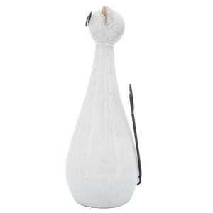Statuetta di gatto in ceramica con coda in metallo e occhiali per decorazioni moderne per la casa e l'ufficio - Product Image 3