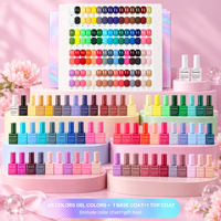 Kit de vernis à ongles UV en gel 60 couleurs, 15 ml, avec logo OEM, pour vente en gros