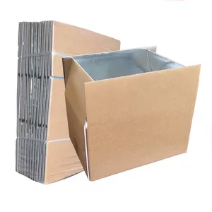 Papel de aluminio para comida refrigerada en frío, caja corrugada de cartón, aislamiento térmico, caja de Almacenamiento Aislado