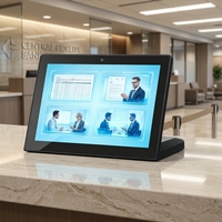 New 8 Inch A133 Android 10 L Type Desktop Touch Screen Wi-Fi Enabled Bank Hospital Queue System OEM ODM Industrial Tablet