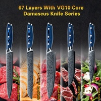 Blau G10 Griff 67 Schichten Küchenmesser-Set vg10 Damaszener Stahl zerspitzte Klinge Brotmesser kaufen für Restaurant