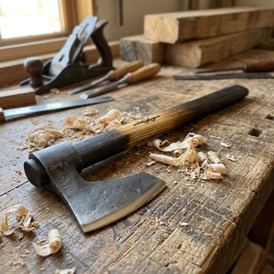 Tomahawks de haute qualité de qualité industrielle, nouveau design, en acier au carbone forgé à la main, manche en bois de frêne, outil de survie en plein air personnalisé - Product Image 3