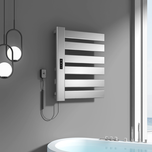 Sèche-serviettes électrique intelligent en or rose avec étagère pliable mobile, <span class=keywords><strong>radiateur</strong></span> <span class=keywords><strong>mural</strong></span> moderne pour <span class=keywords><strong>salle</strong></span> <span class=keywords><strong>de</strong></span> <span class=keywords><strong>bain</strong></span> - Product Image 3