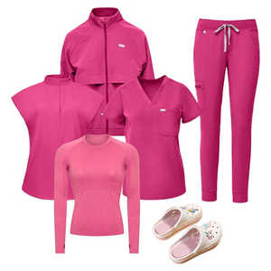 Özel Logo DuiDe kadın doktor üniforması takım ısınma tam Zip ceket sıkı ön Zip ile 3 adet setleri iğne algılama - Product Image 1