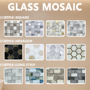 Spedizione Rapida, Piastrelle a Mosaico Europee Antiscivolo, Mosaico Artistico in Pietra Bianca, Piastrelle in Vetro per Pareti e Piscine - Product Image 4