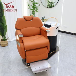 Sillón Eléctrico de Masaje de Cuerpo Completo para Champú con Lavacabezas de Cerámica Blanca y Unidad de Lavado a Contrapelo - Product Image 4
