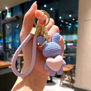 Porte-clés Lapin Amoureux Créatif de Dessin Animé, Pendentif Mignon pour Couples, pour Clés de Voiture et Sacs, Accessoires Suspendus en Gros, Personnalisable - Product Image 6