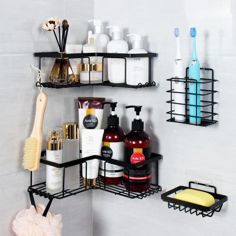 Triangular Product Rack Bathroom Triangular Storage Rack No Punching Iron Triangular Rack ...
