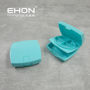 Wholesale Portable Square Double Layer Eye Shadow Case Empty ABS Injection Color <b>Blush</b> Compact Palette Packaging Custom Order - Product Image 4
