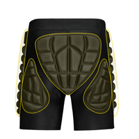 HITU Short de protection rembourré pour les hanches, les parties génitales et les parties inguinales, avec protection 3D, pour sports de plein air, ski, patinage et snowboard