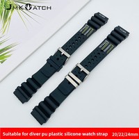 Correa de Reloj de Caucho Fluorado FKM ND Limits para Buceo, con Barra de Resorte de Liberación Rápida, 20, 22, 24 mm, Resistente al Agua Profunda, Banda de Alta Resistencia