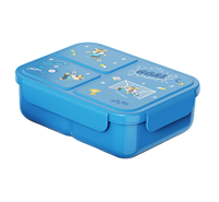 Boîte à bento rectangulaire de 1600 ml, 3 compartiments, construction en PP/silicone, étanche, micro-ondable, portable, sans BPA, passe au lave-vaisselle