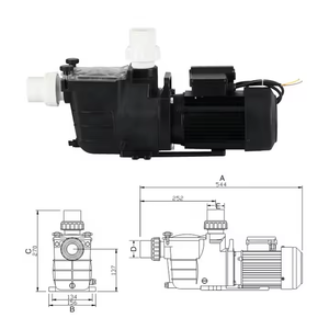 Bomba de <span class=keywords><strong>Piscina</strong></span> Eléctrica de Alta Resistencia de 1.5HP y 220V, Funcionamiento Silencioso, Carcasa de Plástico Resistente a la Intemperie, Bomba con <span class=keywords><strong>Filtro</strong></span> para Parques Acuáticos Residenciales - Product Image 6