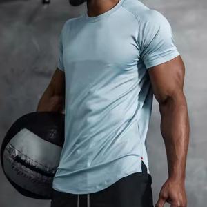 Camiseta de Alta Calidad para Hombre, Corte Ajustado, Algodón, Hombros Caídos, Estilo Musculoso, Ropa de Gimnasio, Logotipo Personalizado, Lisa - Product Image 5