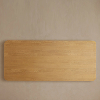 Table à manger rectangulaire moderne en chêne massif 2025 avec 8 places, style français, finition miel pour salle à manger