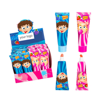 Vente en gros de bonbons tube de dentifrice de marque privée personnalisé gomme à mâcher liquide à bulles saveur de fruits sucrés jouet de bonbons pour enfants OEM/ODM