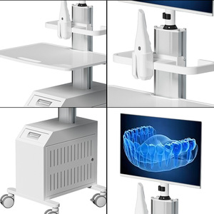 Carro redondo de <span class=keywords><strong>consulta</strong></span> Dental móvil eléctrico, estación móvil de doble cubierta para barrido de boca Dental Manual - Product Image 4