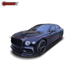 Kit carrosserie style MSY 2020-2025 pour Bentley Flying Spur en fibre de carbone sèche : Lame avant, coques de rétroviseurs, jupes latérales, aileron arrière type bec de canard - Product Image 2