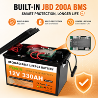 Stock UE DDP, batterie rechargeable Lifepo4 12v 100ah, batterie solaire, batteries lithium-ion 200ah 12V 314ah pour stockage d'énergie