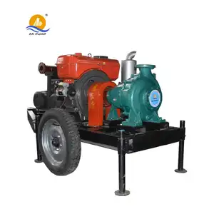 Hai bánh xe thủy lợi sử dụng duy nhất ly tâm động cơ diesel Máy bơm nước 2 inch 35hp