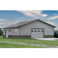 Kits Personnalisés de Bâtiments Préfabriqués Type Grange en Acier Barndominium, Entrepôt, Hangar Agricole, Atelier Préfabriqué en Métal