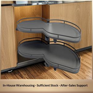 ตะกร้ามุมดีไซน์ยูเอฟโอทันสมัยสำหรับจัดเก็บในตู้ครัว พร้อมแผ่นกันลื่น - Product Image 2