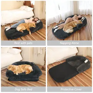 سرير كلب بشري جديد فاخر عالي الجودة الأكثر مبيعاً 2023 سرير للنوم ضيق وشديد الحجم قابل للغسل