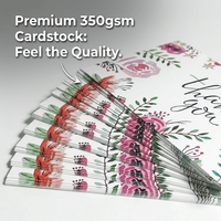 Cartes de remerciement personnalisées pour mariage à faible MOQ, cartes d'insertion personnalisées avec logo pour réseaux sociaux, pour vendeurs en ligne et décoration de boutiques