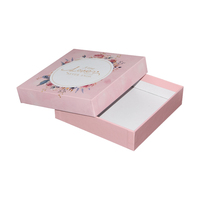 Caixas de Presente em Papelão Reciclado com Impressão Offset Rosa, Tampa e Base, Acabamento Fosco, para Creme Facial e Creme para Olhos