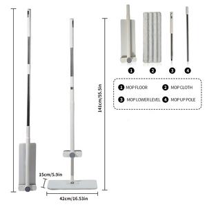 Système de serpillière <span class=keywords><strong>magique</strong></span> rotative à 360° HOLAMOPA avec logo personnalisé, sans seau, haute qualité, serpillière auto-essorage pour la vente en gros - Product Image 2